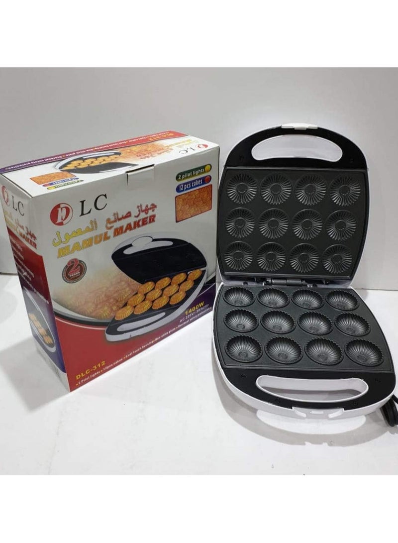 Cookie Maker Machine with 12 Hole Non-Stick Surface Stable Temperature Control High-Performance Electric Cookie Press, Perfectly Baked Cookies Biscuit Home Baking Parties Special Occasions