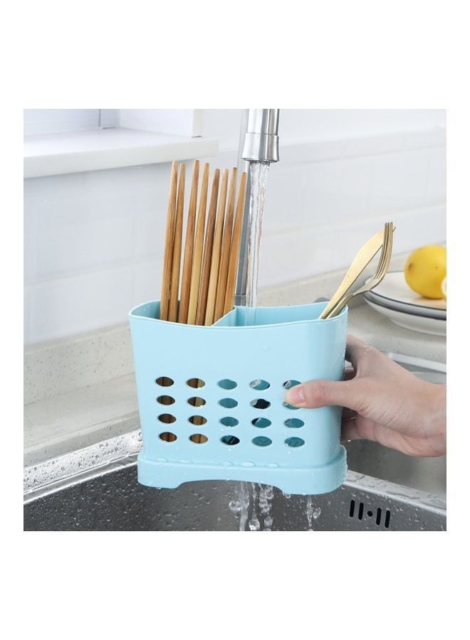Kitchen Drain Chopsticks Cage Blue 16x7.5x13cm
