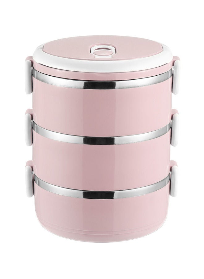3-Layer Insulated Bento Lunch Box Pink