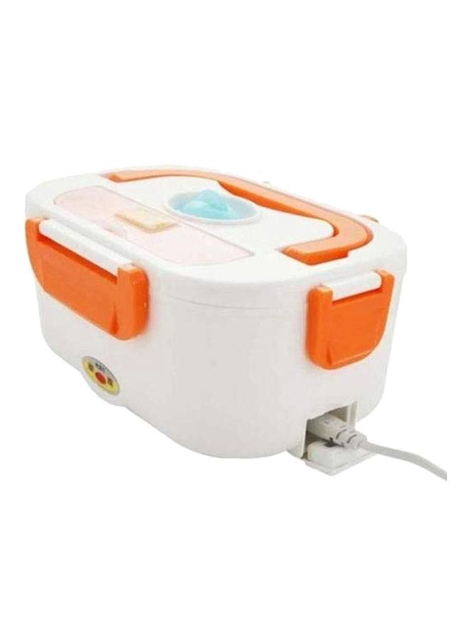 Electric Heating Lunch Box White/Orange 22x15x10centimeter