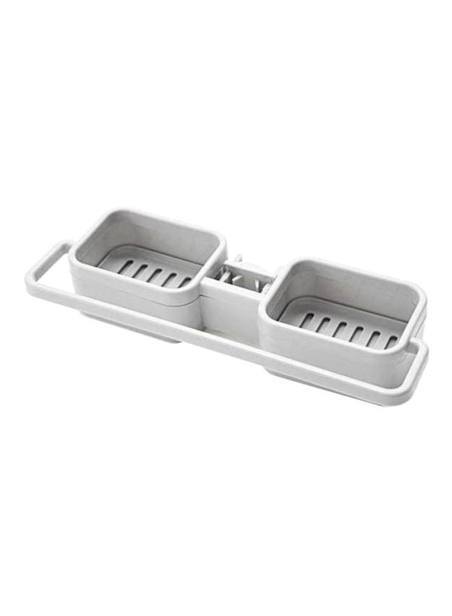 Plastic Kitchen Sink Organizer Grey 27.2x10.5cm