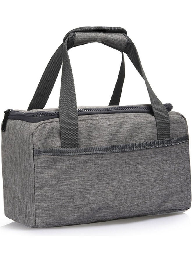 Portable Thermal Heat Insulated Meal Bento Lunch Bag Grey