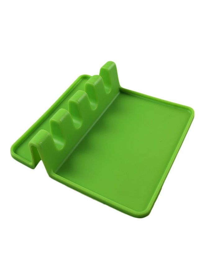 Silicone Spoon Holder Green