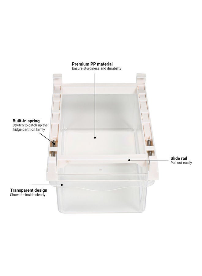 Fridge Drawer Organizer Clear 33x10x19cm