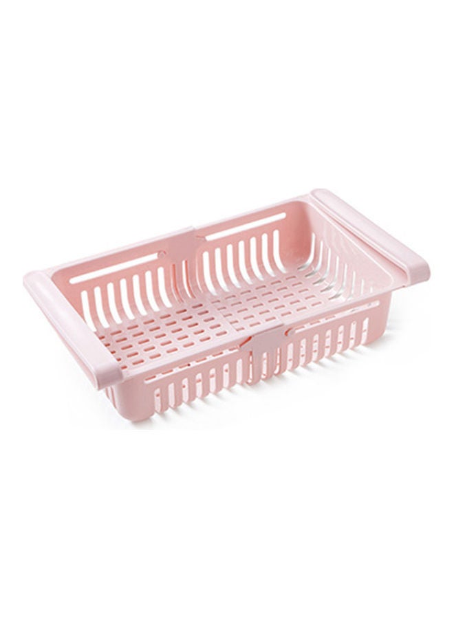 Retractable Fridge Organizer Pink 20x8x16cm