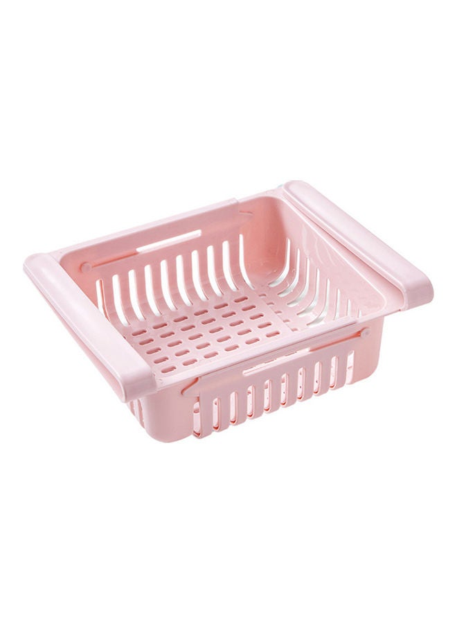 Retractable Fridge Organizer Pink 20x8x16cm