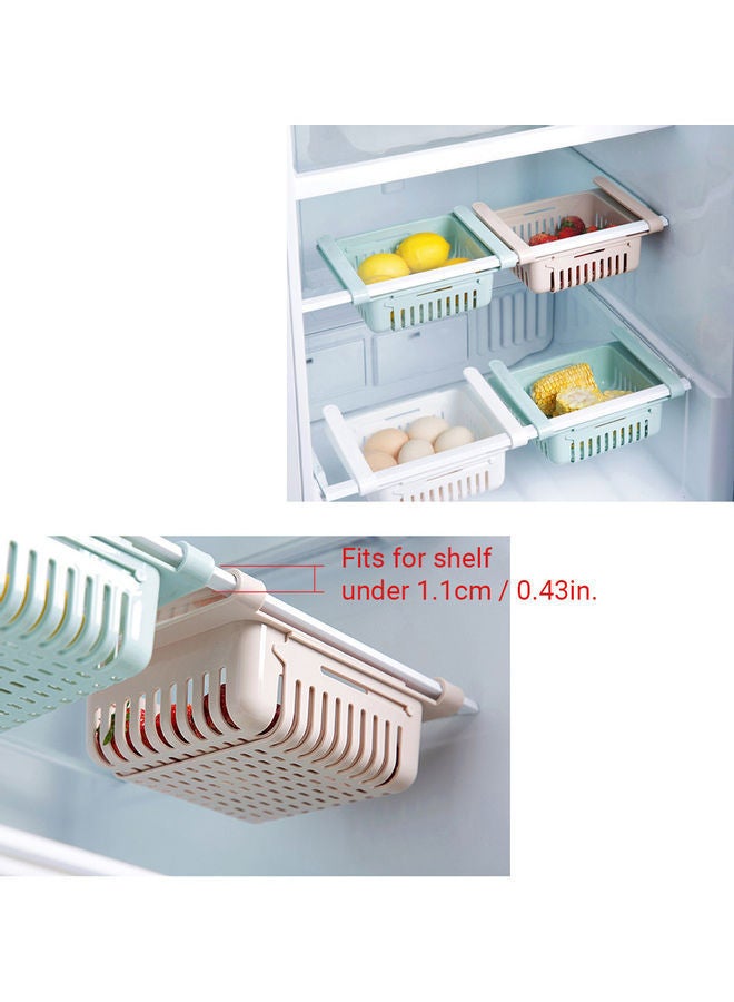 Retractable Fridge Organizer Pink 20x8x16cm