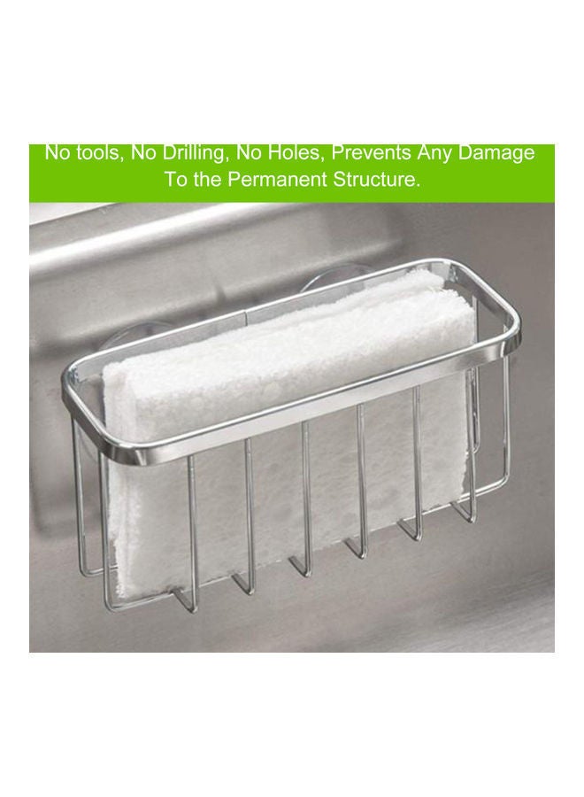 Kitchen Sponge Holder Silver 14.5x6.2x5.5cm