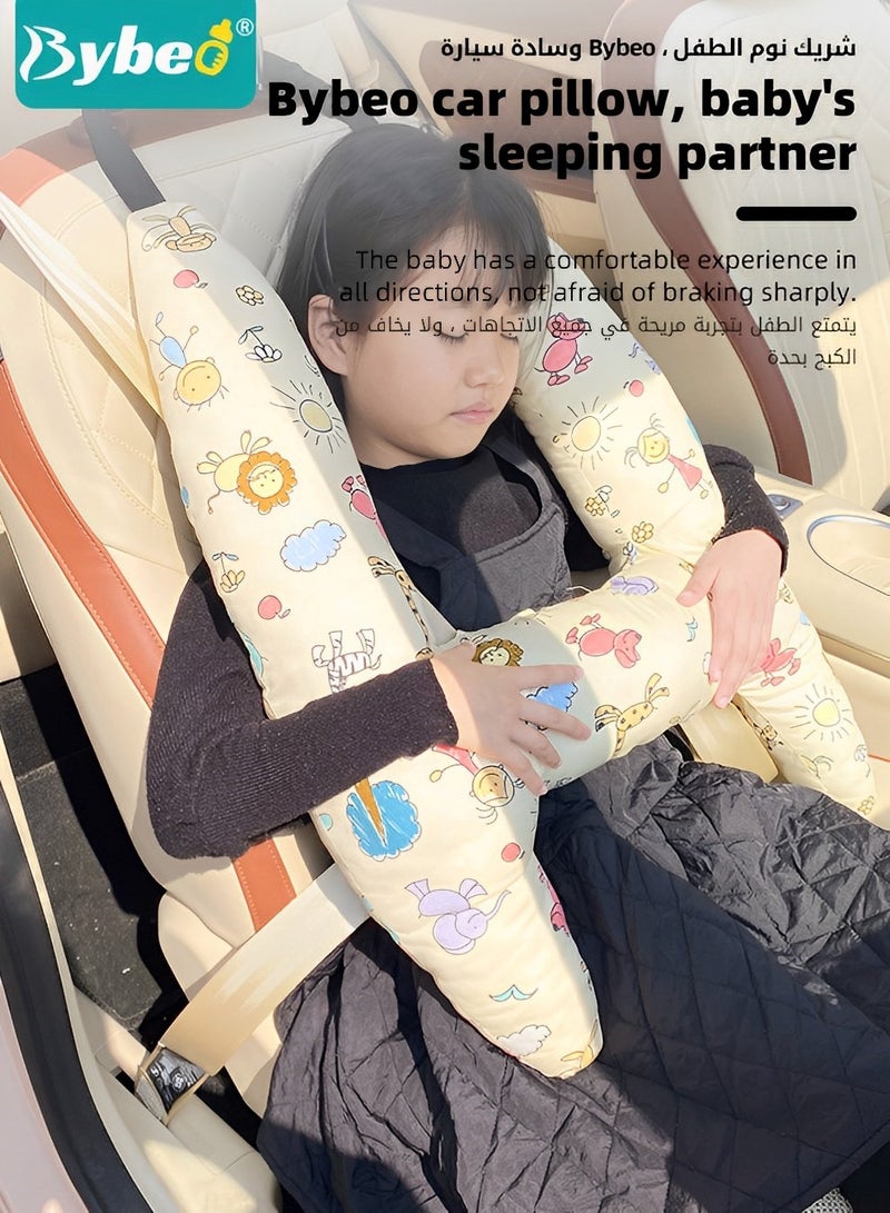 H-Shape Car Seat Pillow, Kids Car Sleeping Pillow with Head and Body Support, Toddlers Car Travel Pillows for Long-Distance Travel, Soft Travel Pillow for Children Sleeping