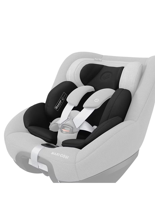 Pearl 360 Pro Newborn Inlay, Designed For Pearl 360 Rotating Car Seat, 0 - 3 Months, Authentic Black, 2 Year Warranty