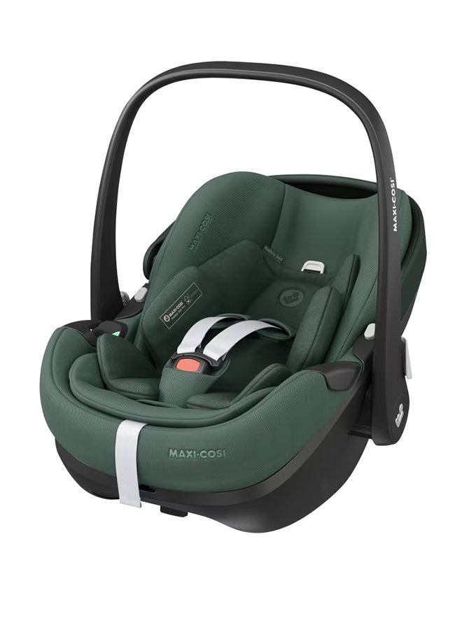 Pebble 360 Pro Infant Car Seat, Easy-in Harness, G-Cell Side Impact Protection, One-Hand Flexispin Rotation, 0 - 15 Months, Essential Green, 2 Year Warranty