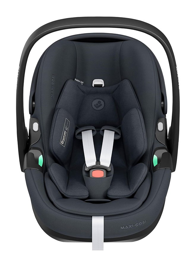 Pebble 360 Pro Infant Car Seat, 360 Swivel, G-CELL Side Impact Protection, 0 - 15 Months, Essential Graphite, 2 Year Warranty