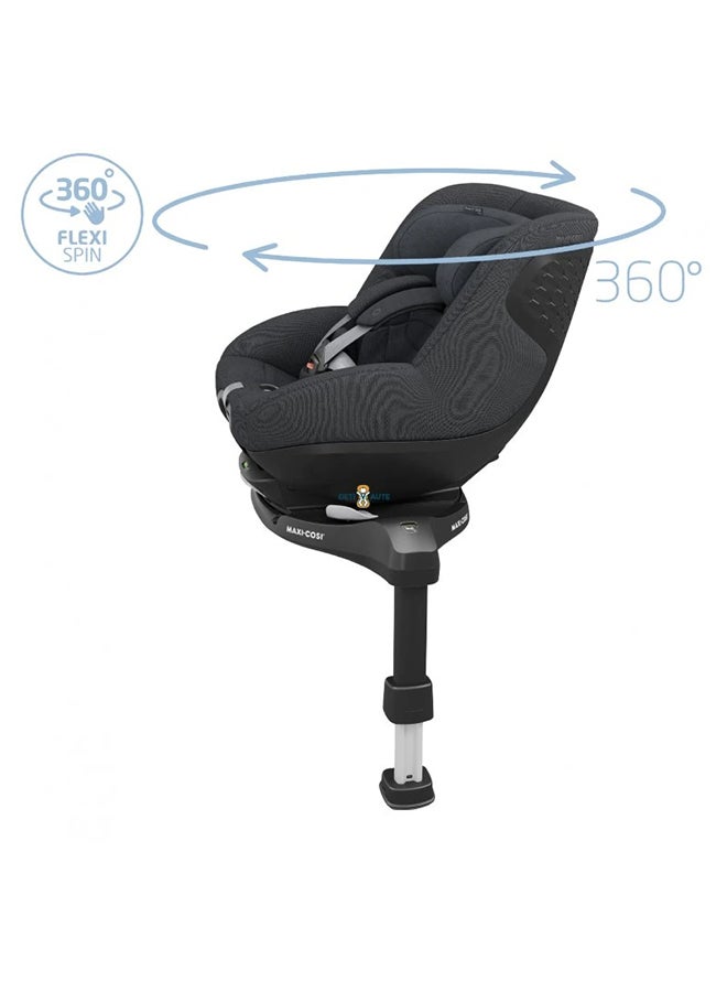 Pearl 360 Pro Infant Car Seat, 360 Swivel, G-CELL Side Impact Protection, One-Hand Rotation, ClimaFlow, 3 Months To 4 Years, Authentic Graphite, 2 Year Warranty