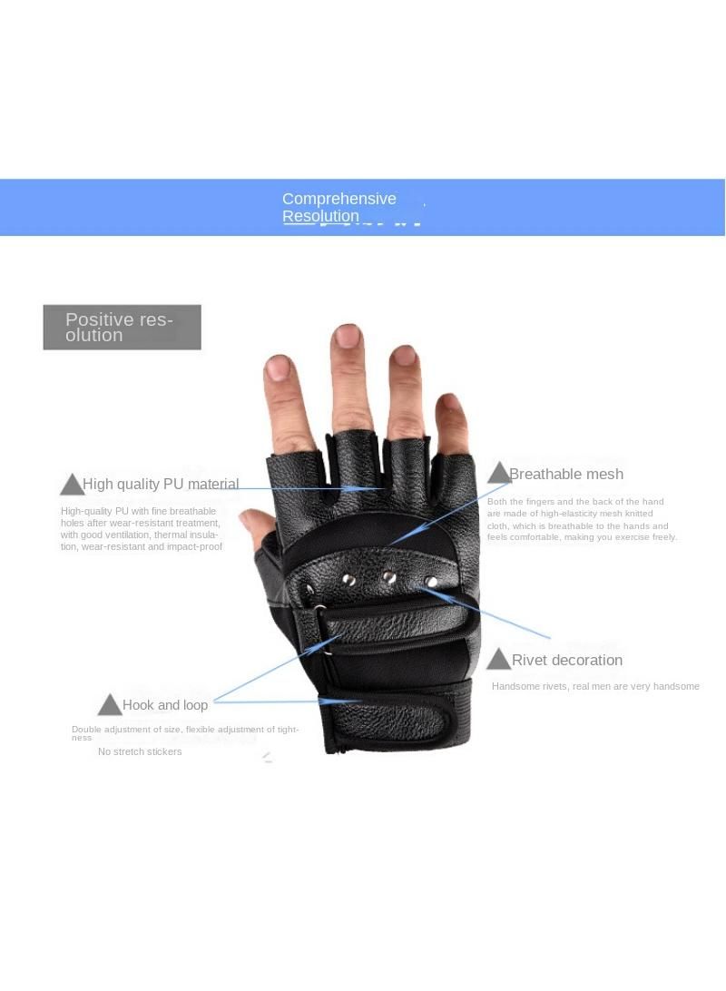 Breathable Non-slip Thin Outdoor Sports Gloves, Suitable For Cycling Fitness Tactical Gloves Pirate Black onesize