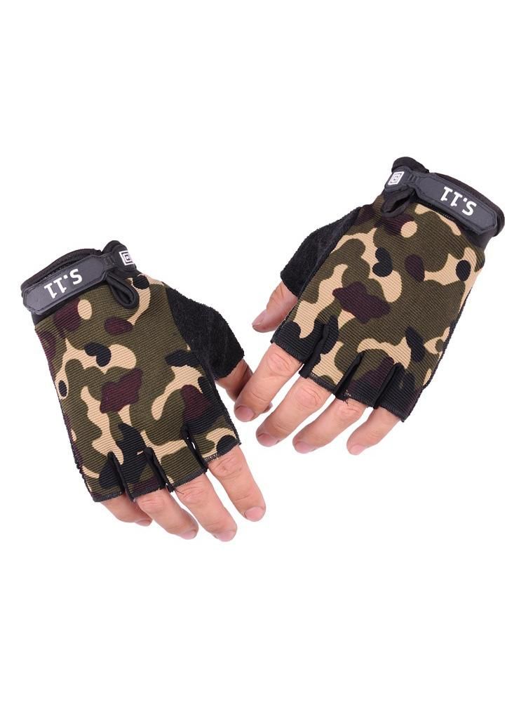 Breathable Non-slip Thin Outdoor Sports Gloves, Suitable For Cycling Fitness Tactical Gloves S1 Camo onesize