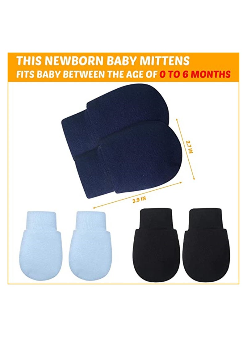 9 Pairs Baby Scratch Mittens Unisex Cotton Gloves Suitable for 0-6 Months