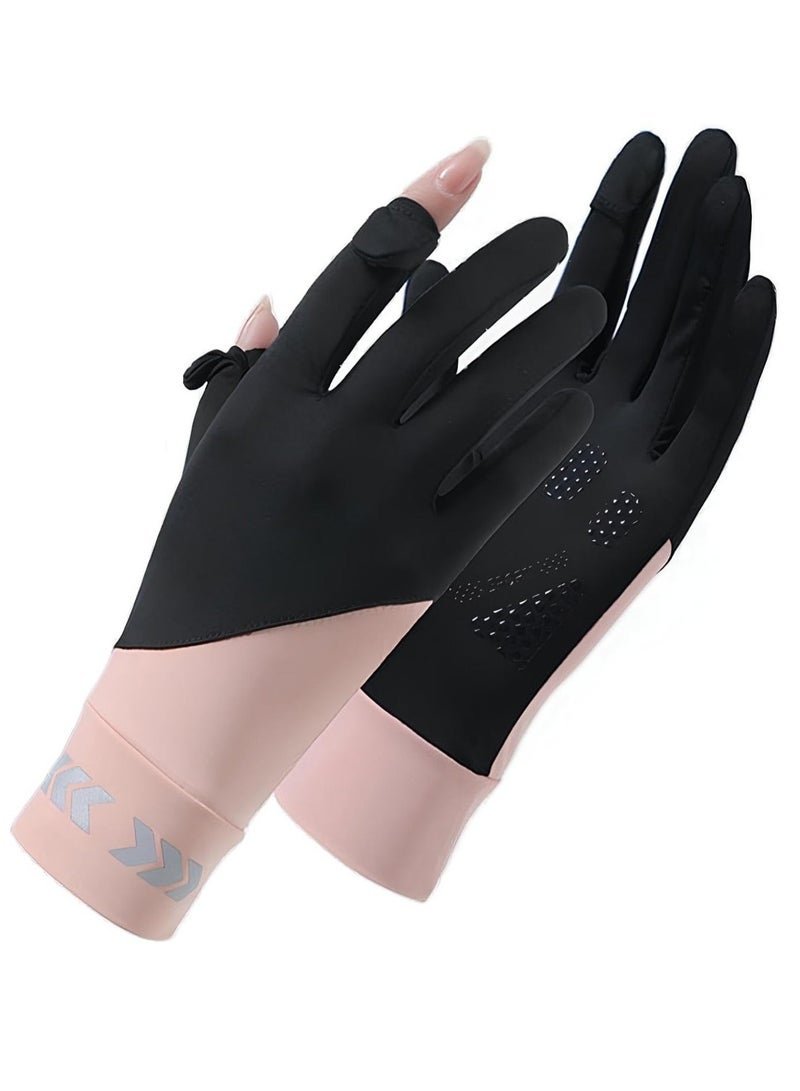 Women's Sun Protective Gloves- UPF 50+ UV Sun Protection Quick Dry Anti Slip Driving Gloves