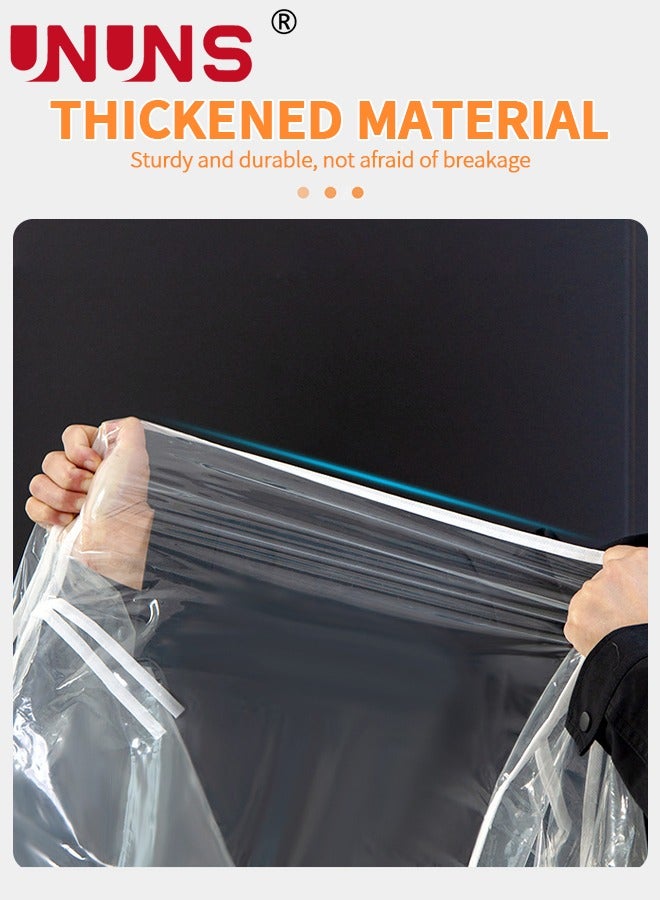 Hanging Garment Bags,Extra Large Clear Garment Rack Cover,Dustproof Waterproof Storage Bag For Wardrobe With Full Zipper,120x50x150cm