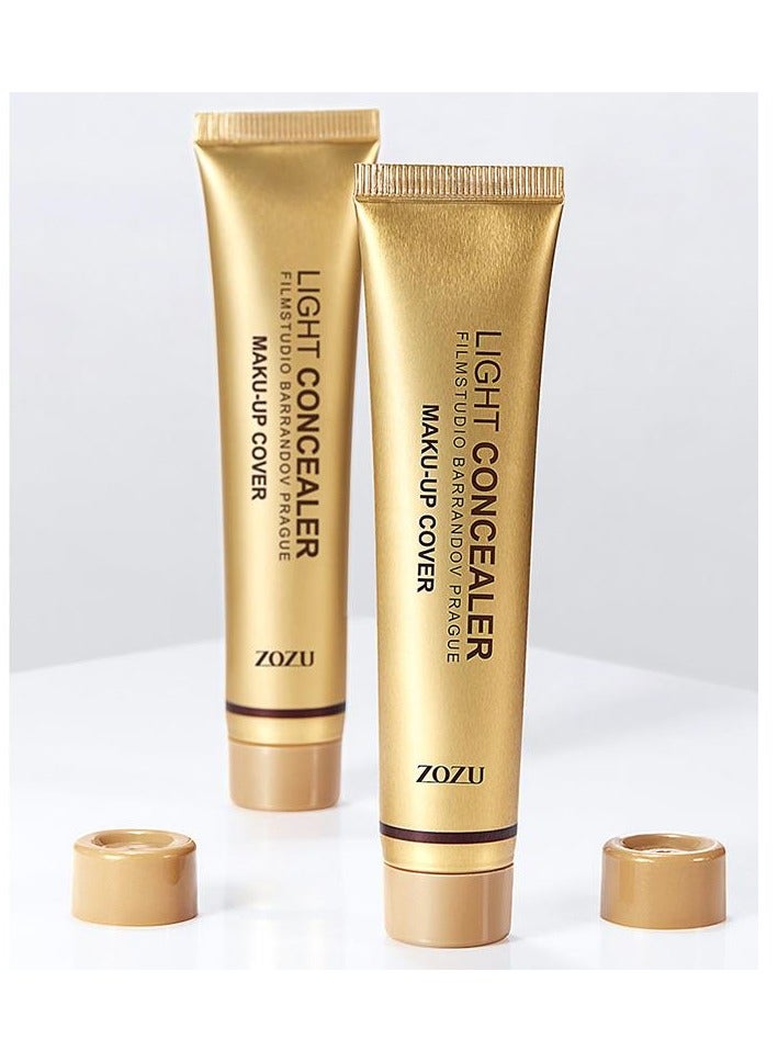 ZOZU small golden tube concealer artifact waterproof sweat proof not sticky powder to cover face acne marks and dark circles 30Gram