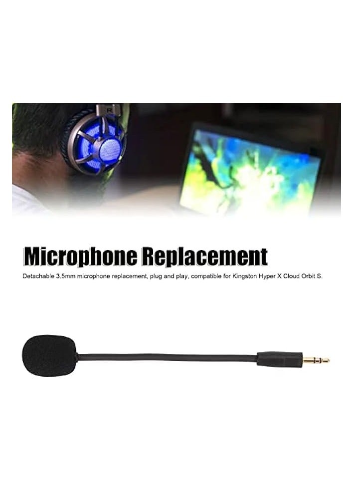 3.5mm Microphone Detachable Gaming Microphone Boom for , Noise Reduced Game Microphone with Removable Mic