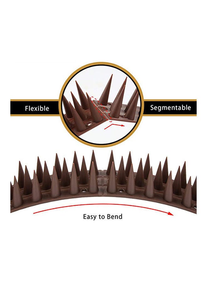 10-Piece Anti-Climbing Security Fence Spike Set Brown 49 x 6 4.5cm