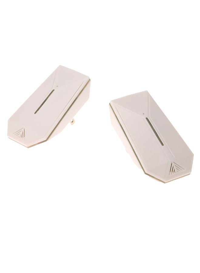 2-Piece Ultrasonic Pest Repeller Set Off White