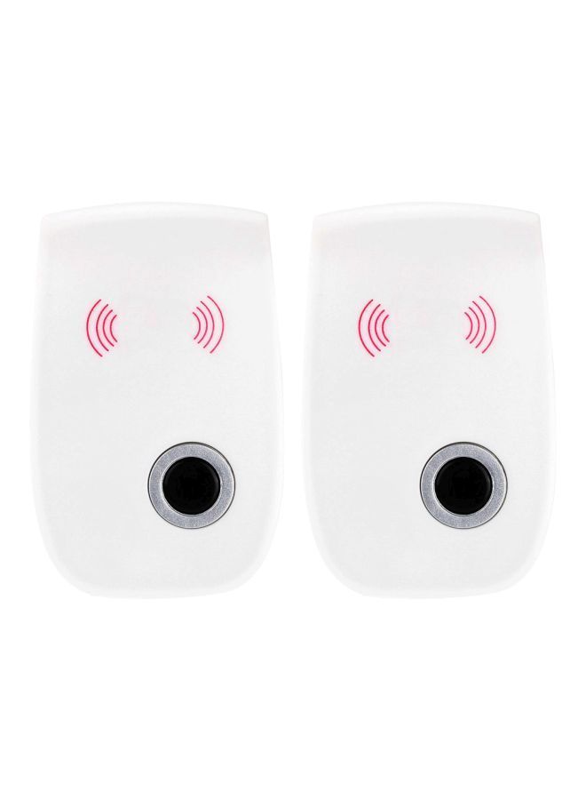 2-Piece Electronic Indoor Pest Repellent White/Silver/Pink