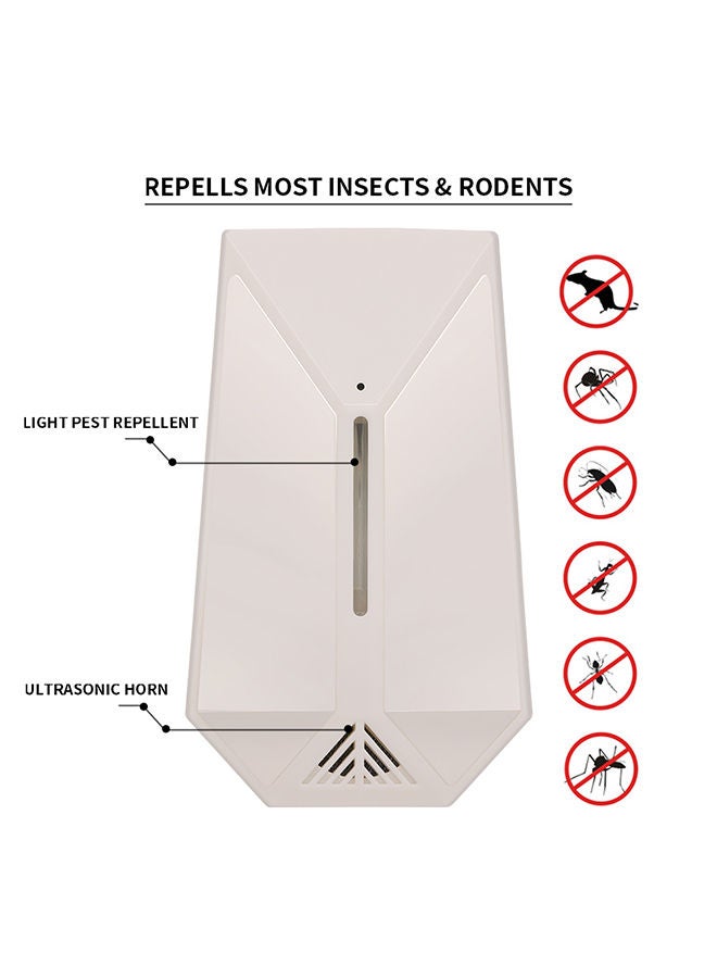 2-Piece Ultrasonic Pest Repellent Set Off White