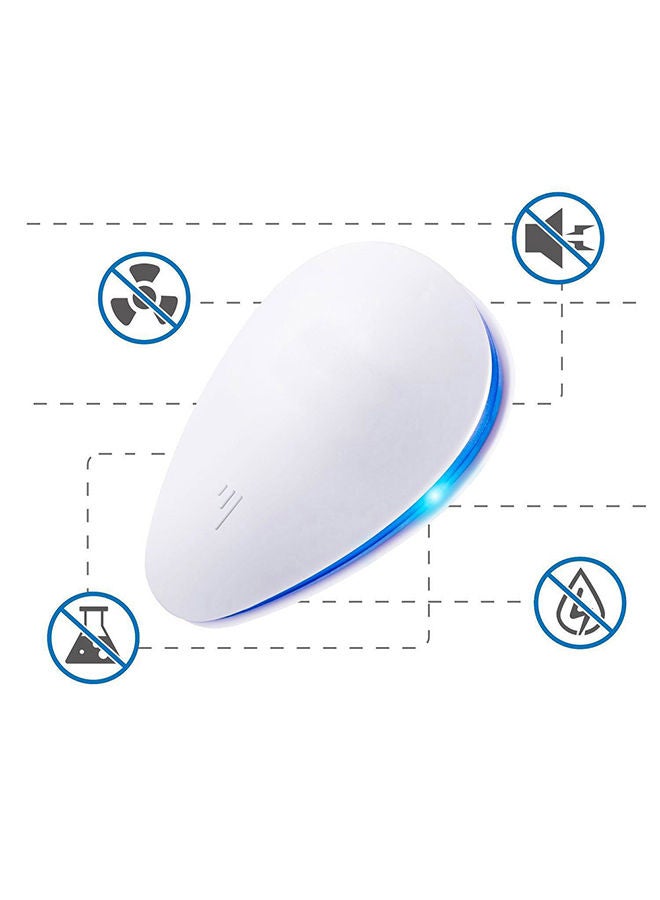 4-Piece Ultrasonic Pest Repellent Set White/Blue