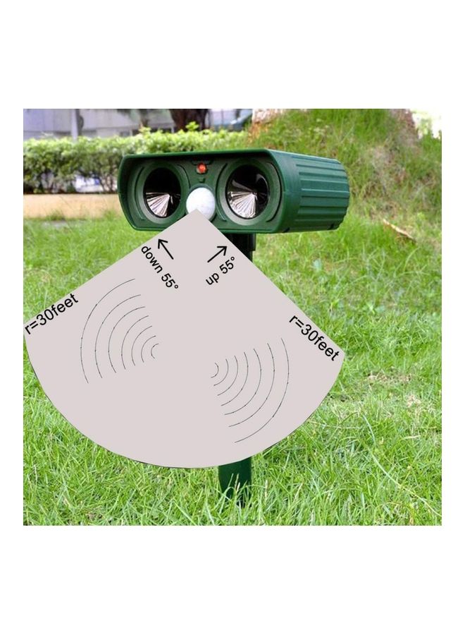 Solar Waterproof Ultrasonic Animal Repeller Pest Green