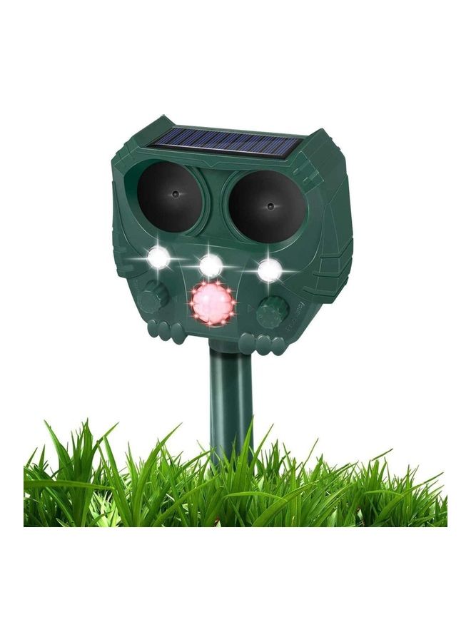 Solar Waterproof Ultrasonic Animal Repeller Pest Green