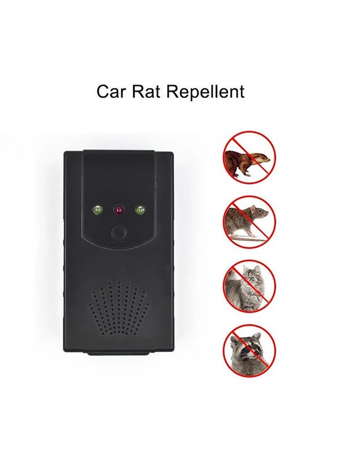 Under Hood Animal Pest Repellent With Flashlight Black