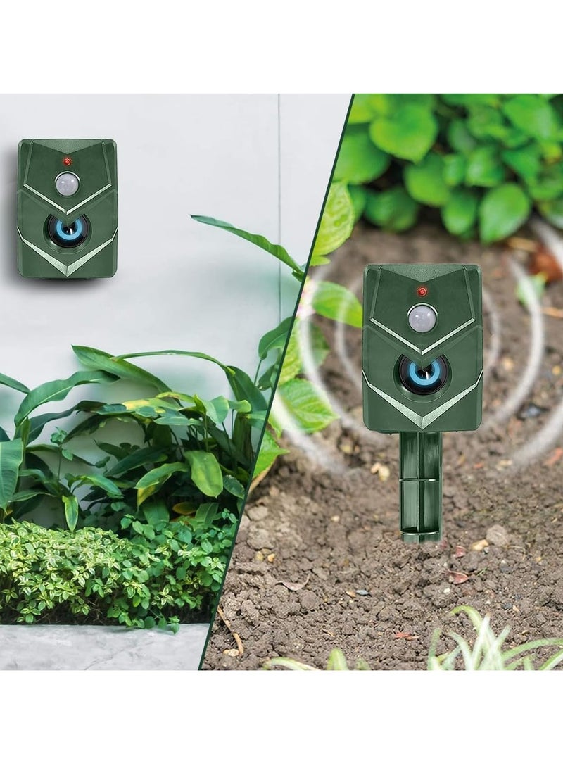 Ultrasonic Cat Repellent for Garden - Battery Operated Animal Deterrent with Adjustable Sensitivity - Waterproof and Motion Activated Sensor for Repelling Cats, Foxes, Dogs, Birds