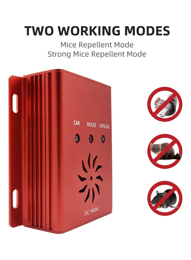 Ultrasonic Car Mice Repeller Red