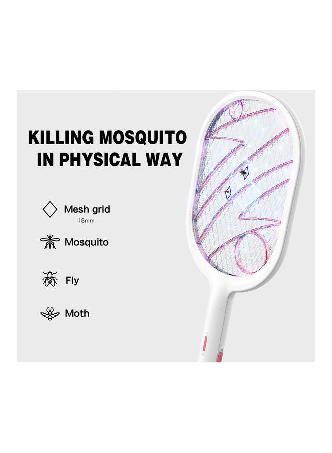 2-In-1 Mosquito Swatter White 53.5x13.5x18.5cm