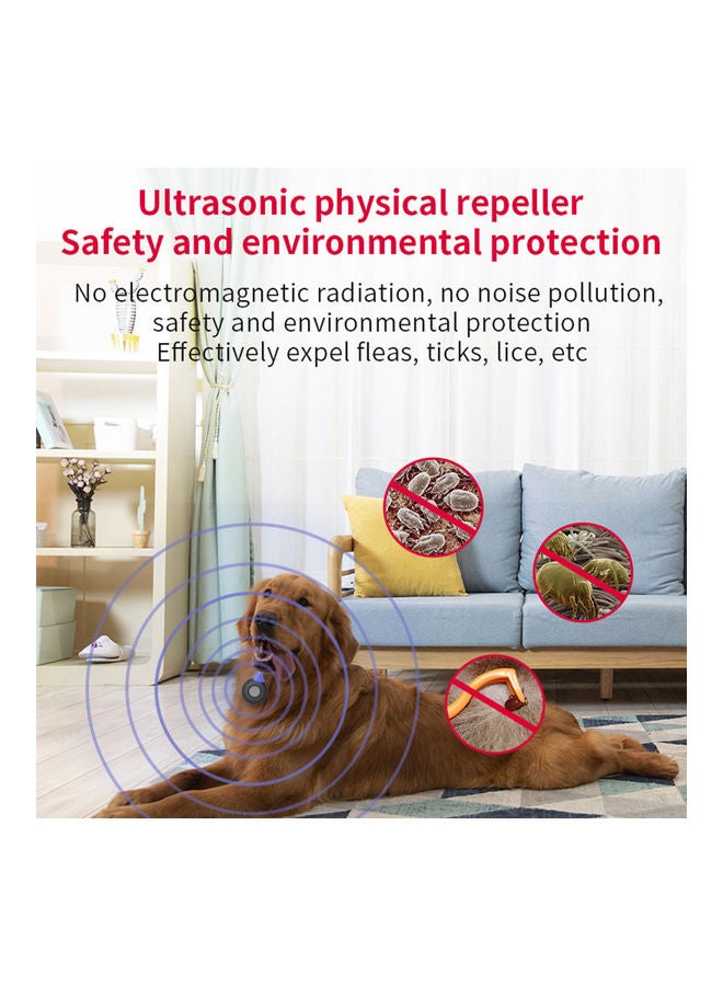 Portable Ultrasonic Pest Repellent for Pets White/Pink