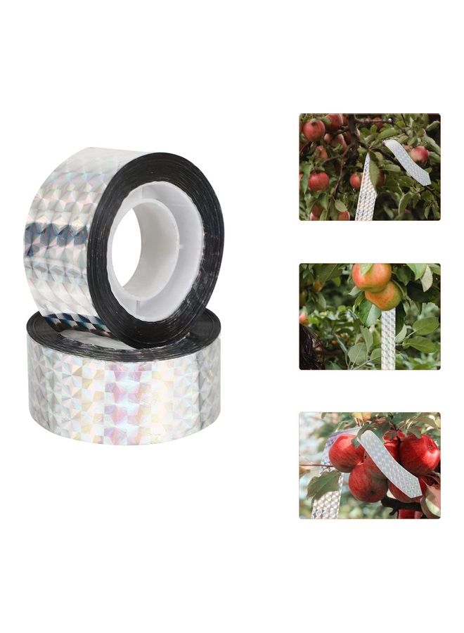 2-Piece Bird Scare Reflective Tape Silver