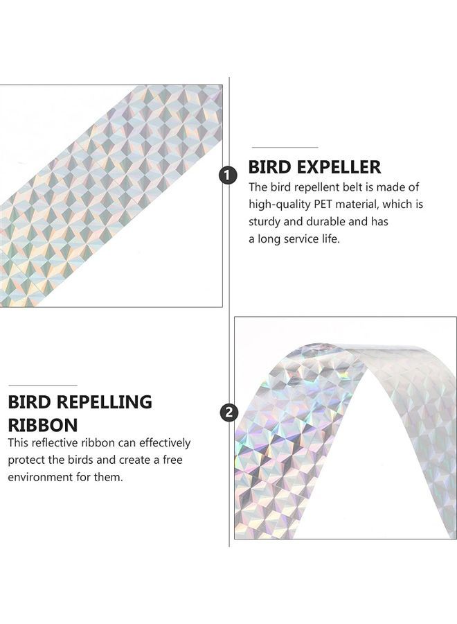 2-Piece Bird Scare Reflective Tape Silver