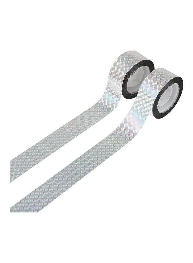 2-Piece Bird Scare Reflective Tape Silver