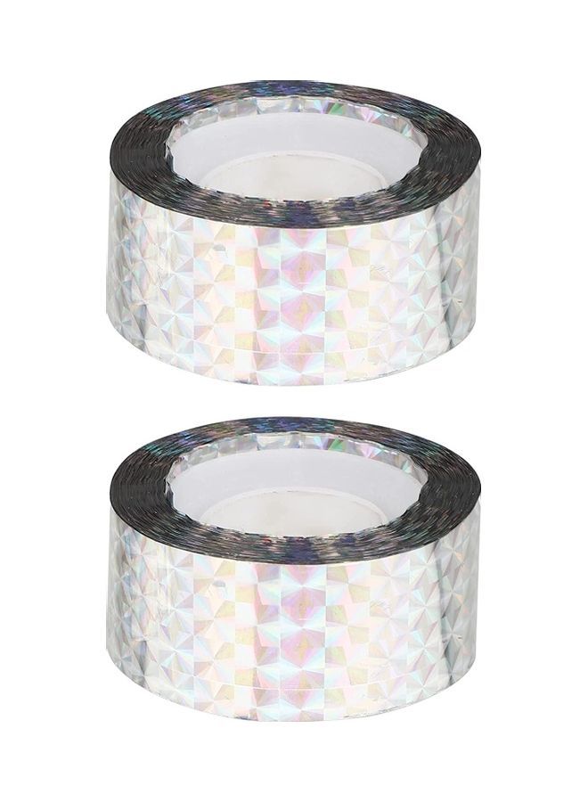 2-Piece Bird Scare Reflective Tape Silver