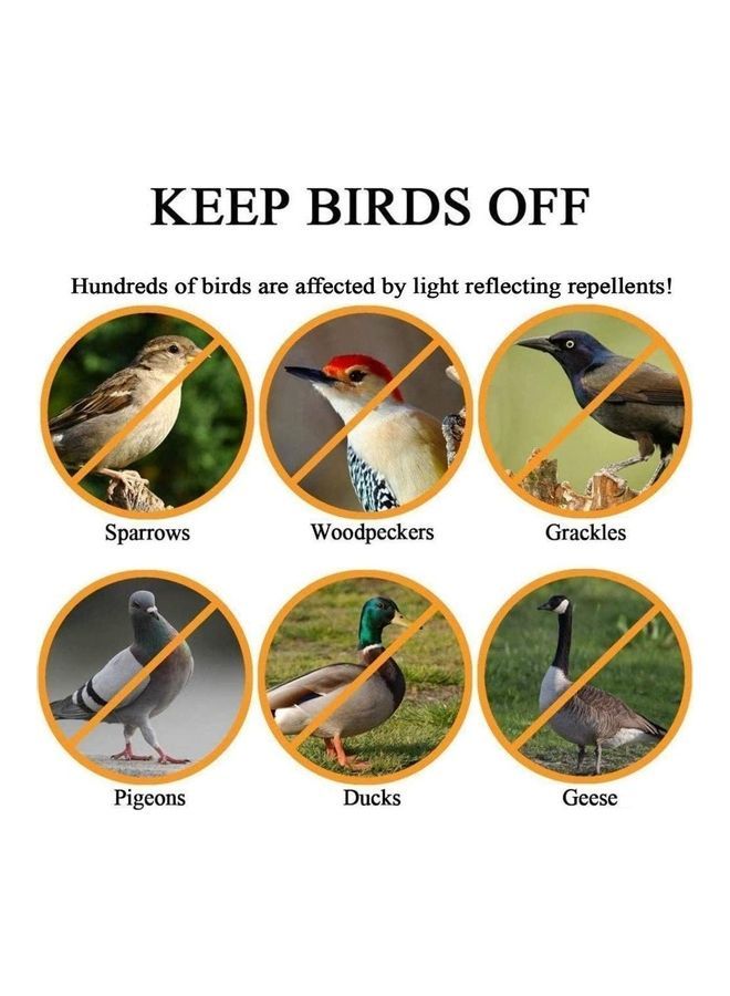 3-Piece Bird Scare Reflective Tape Green