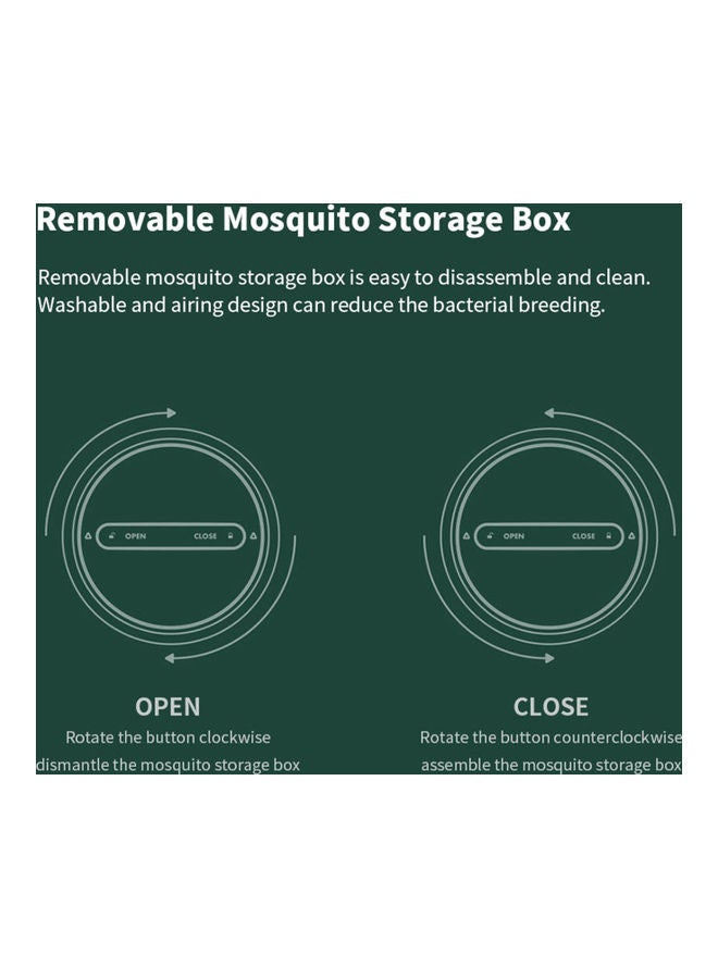 Electronic Non-Toxic Mosquito Killer UV Lamp White/Green
