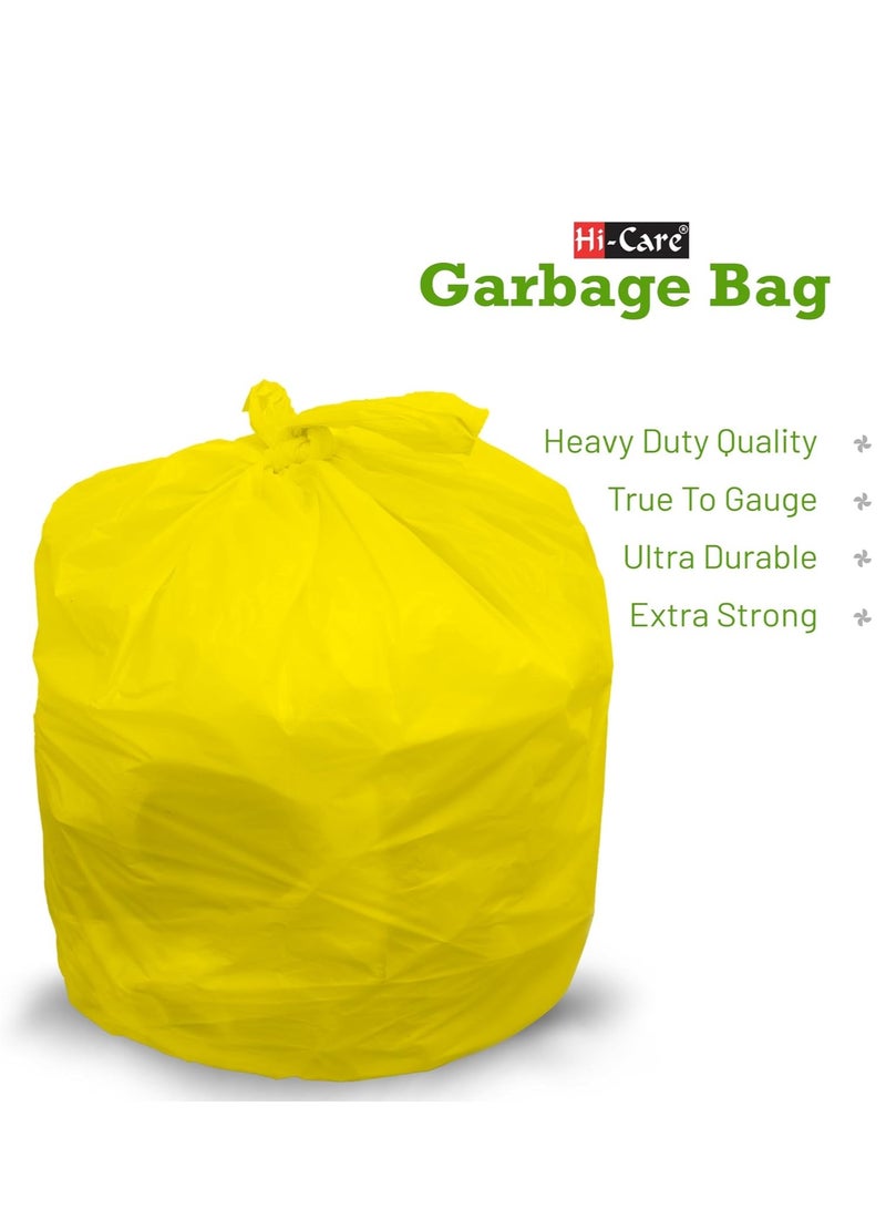 Garbage Bag Yellow 80x110cm 25 Micron 100 Bags Heavy Duty Oxo Biodegradable Plastic Bag Large Trash Bags Dustbin Bags Waste Bag Office Bag Strong And Durable Bin Bag Garbage Bag Large