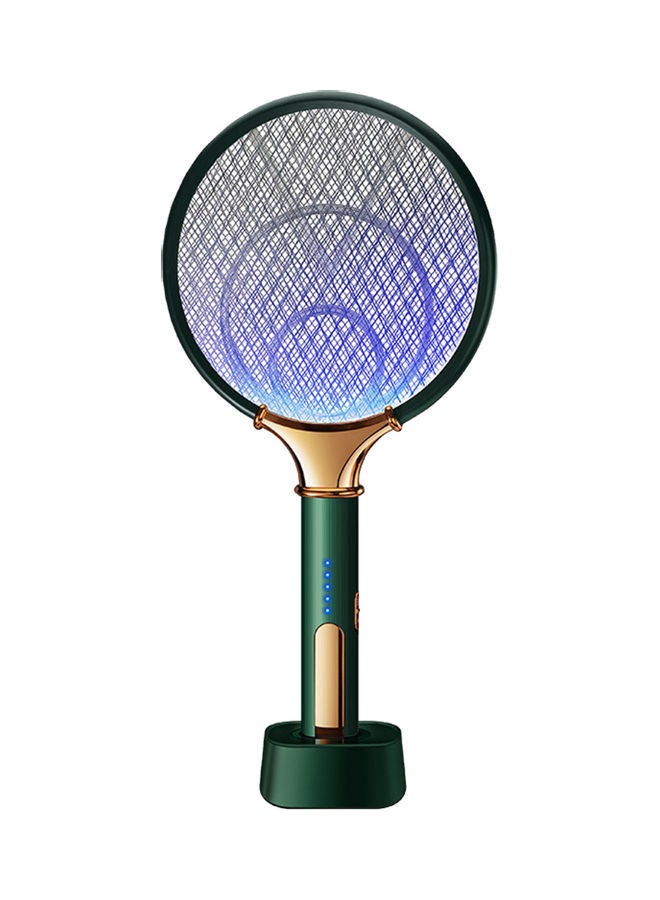 2-In-1 Electric Mosquito Swatter Green/Gold 47x23cm