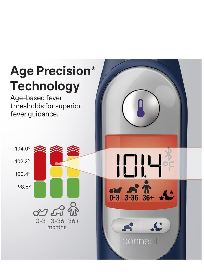 ThermoScan 7+ Connect– Digital Ear Thermometer for Kids, Babies, Toddlers and Adults – Fast, Gentle, and Accurate Results in 2 Seconds - Bluetooth Thermometer