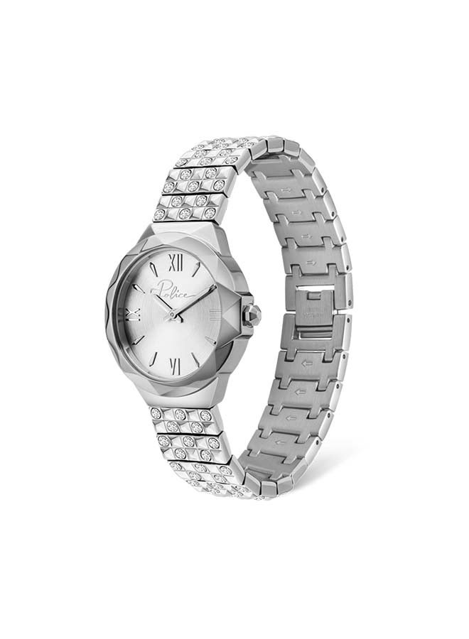 Women's AGRA Analog Wrist Watch 34 mm - Silver - PL.16072BS/04M