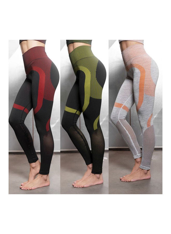Women Sports Pants Print High Waist Bodycon Moisture Wicking Breathable Yoga 20*5*15cm