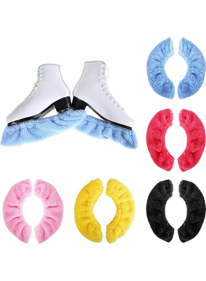 1Pair Unisex Figure Skating Shoes Cover Elastic Velvet Anti-rust Dustproof Spats 0.15kg