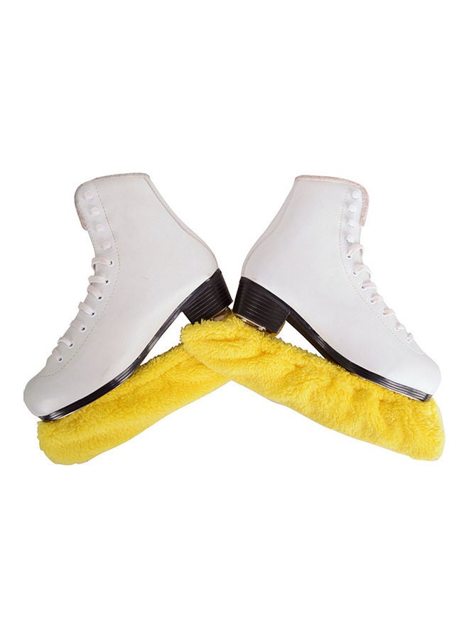 1Pair Unisex Figure Skating Shoes Cover Elastic Velvet Anti-rust Dustproof Spats 0.15kg