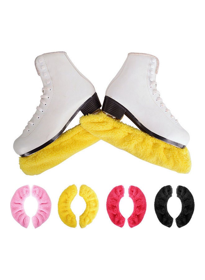 1Pair Unisex Figure Skating Shoes Cover Elastic Velvet Anti-rust Dustproof Spats 0.15kg